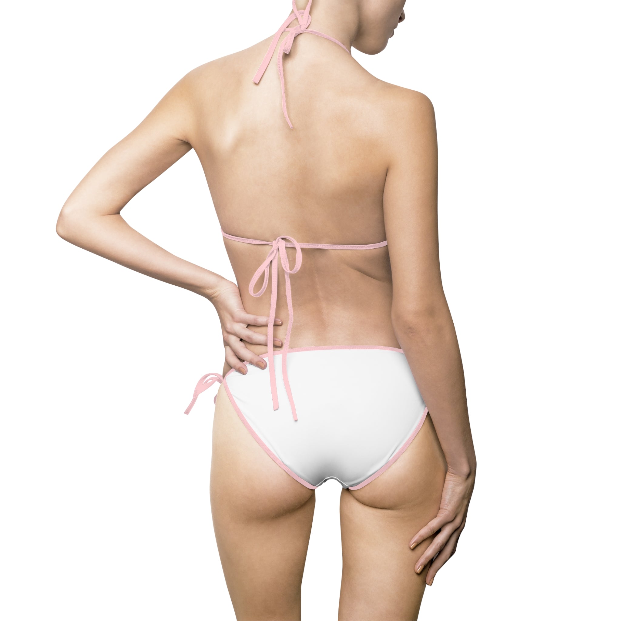 Women's White Triangle Bikini Swimsuit | FUL