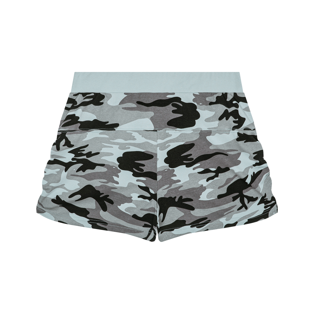 Women's Camo Off-Shoulder Crop T-Shirt
