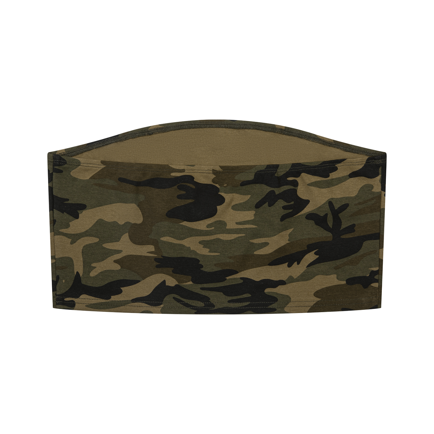 Women's Camo Off-Shoulder Crop T-Shirt