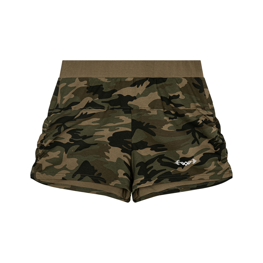 Women's Camo Off-Shoulder Crop T-Shirt