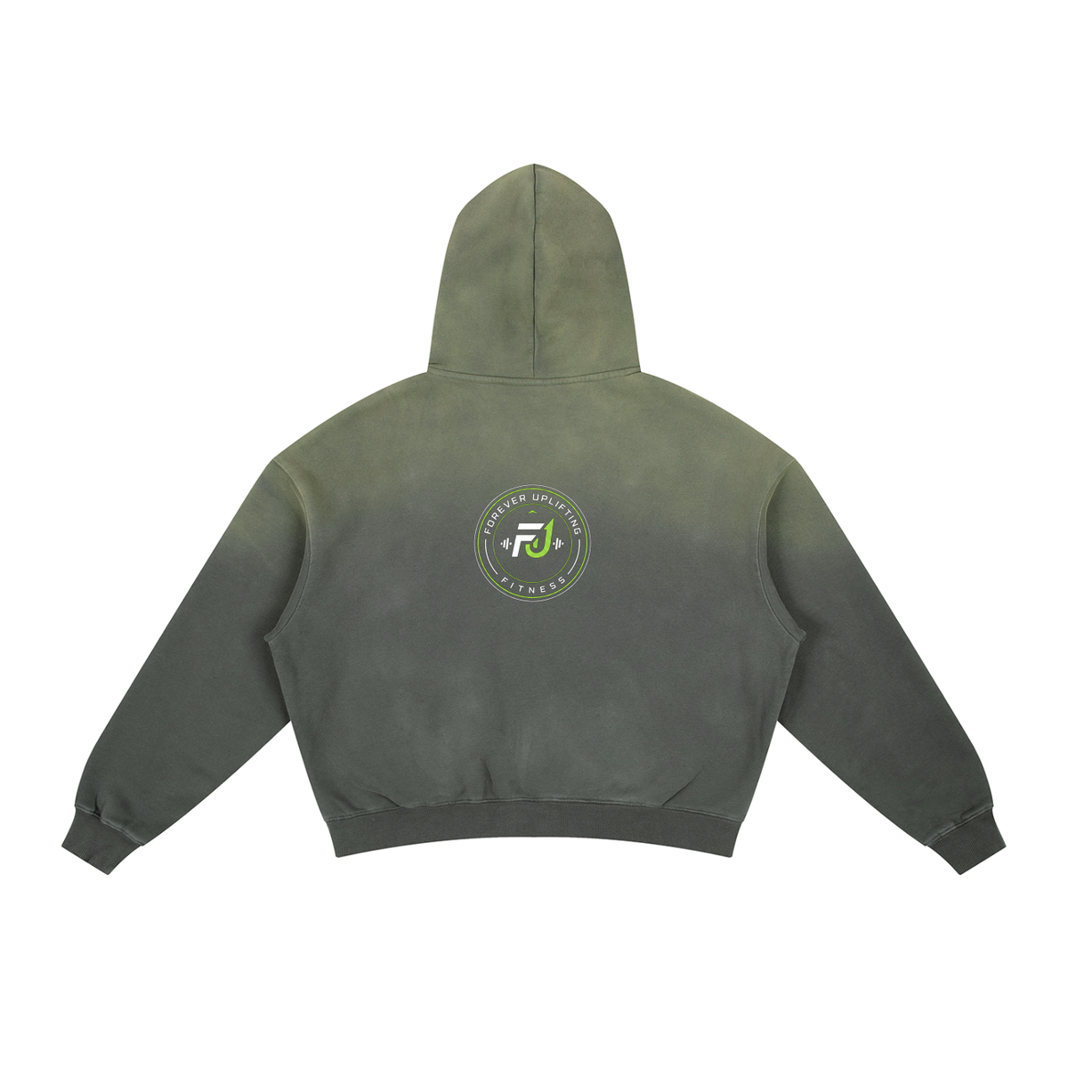 Frayed Sunfade Boxy Fleece Hoodie